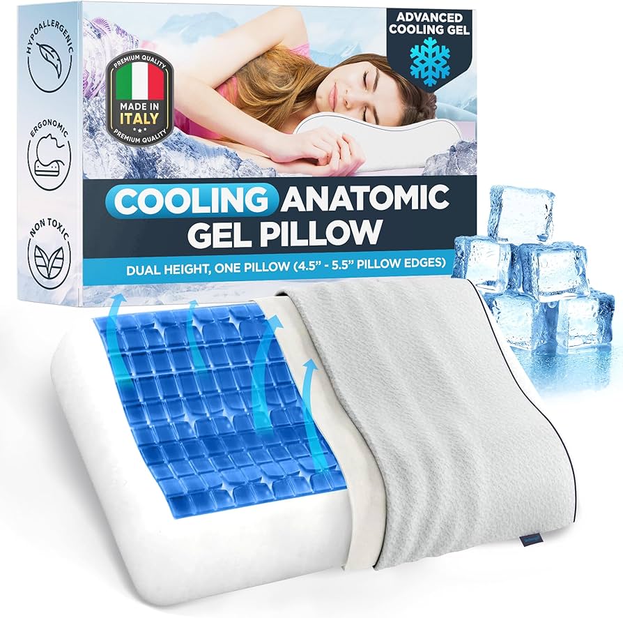 Amazon.com: Technogel Anatomic Cooling Gel Pillow – Dual-Height Amazon.com: Technogel Anatomic Cooling Gel Pillow – Dual-Height